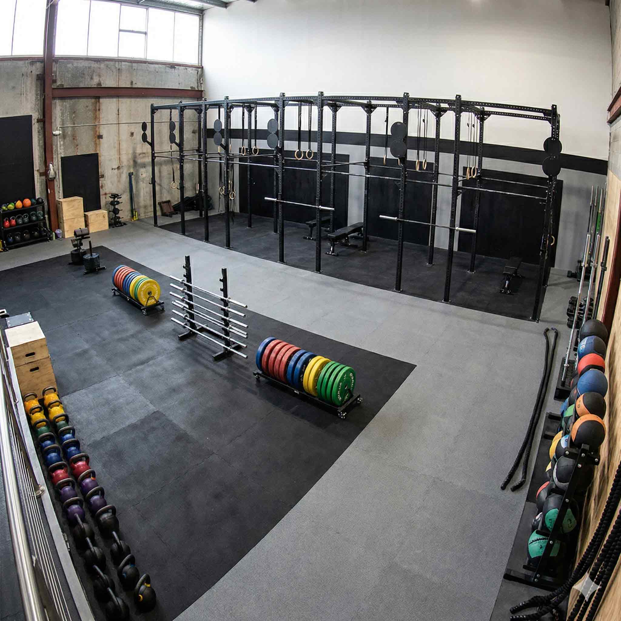 Refreshed commercial gym area after in-place equipment replacement