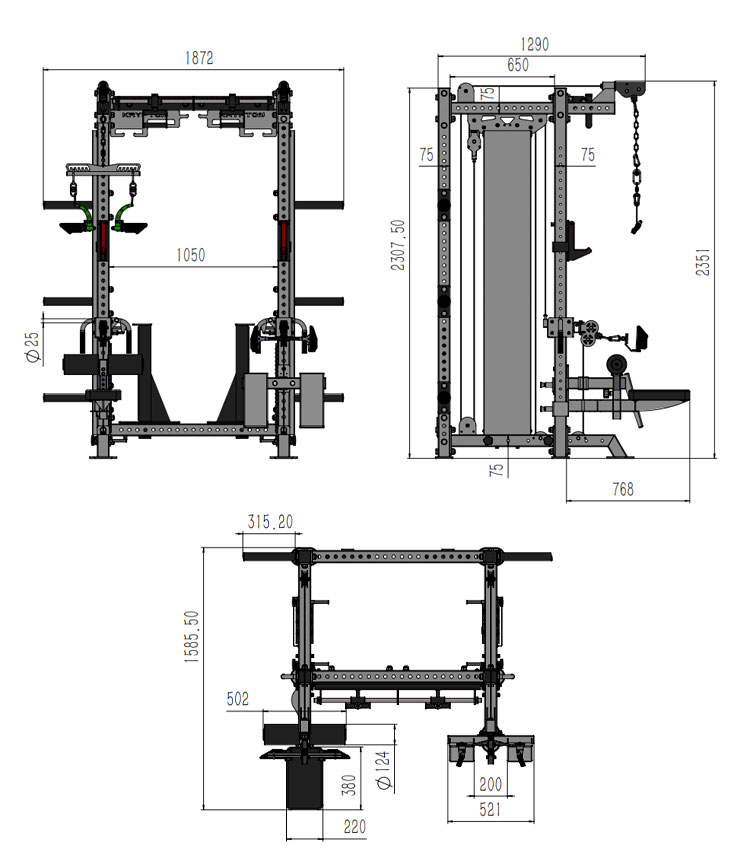 Multifunctional Station Power Rack(图4)