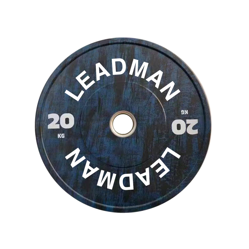 20kg Blue Wood Grain Rubber Bumper Plate