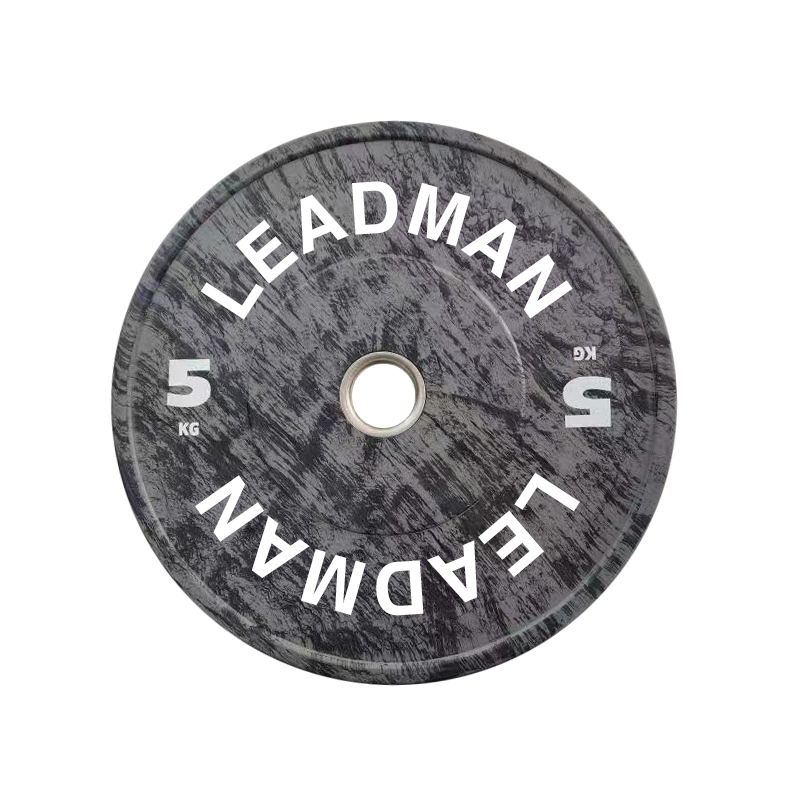 15kg Yellow Wood Grain Rubber Bumper Plate-img4