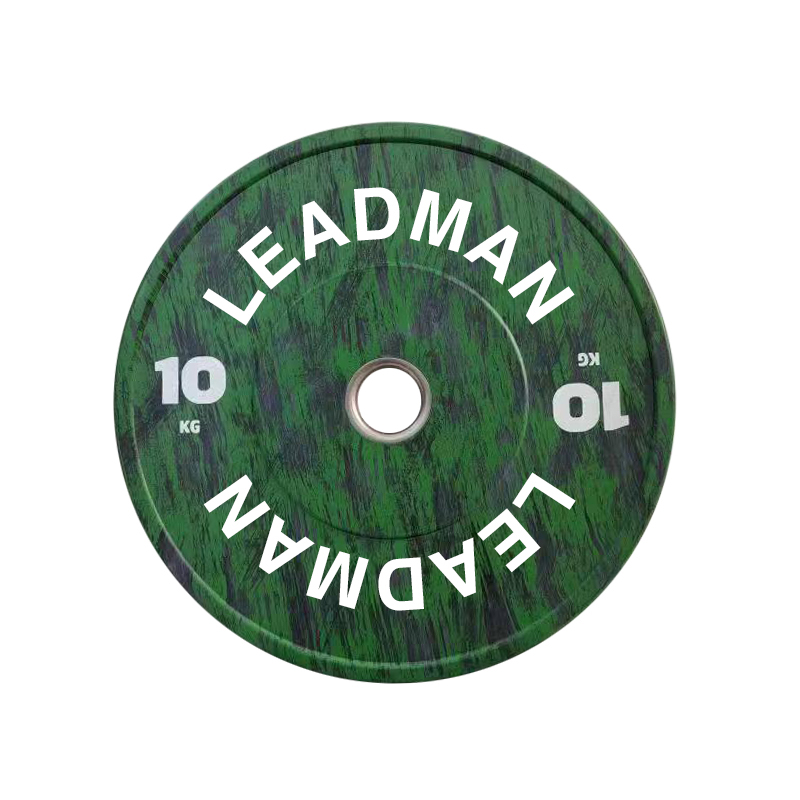 10kg Green Wood Grain Rubber Bumper Plate