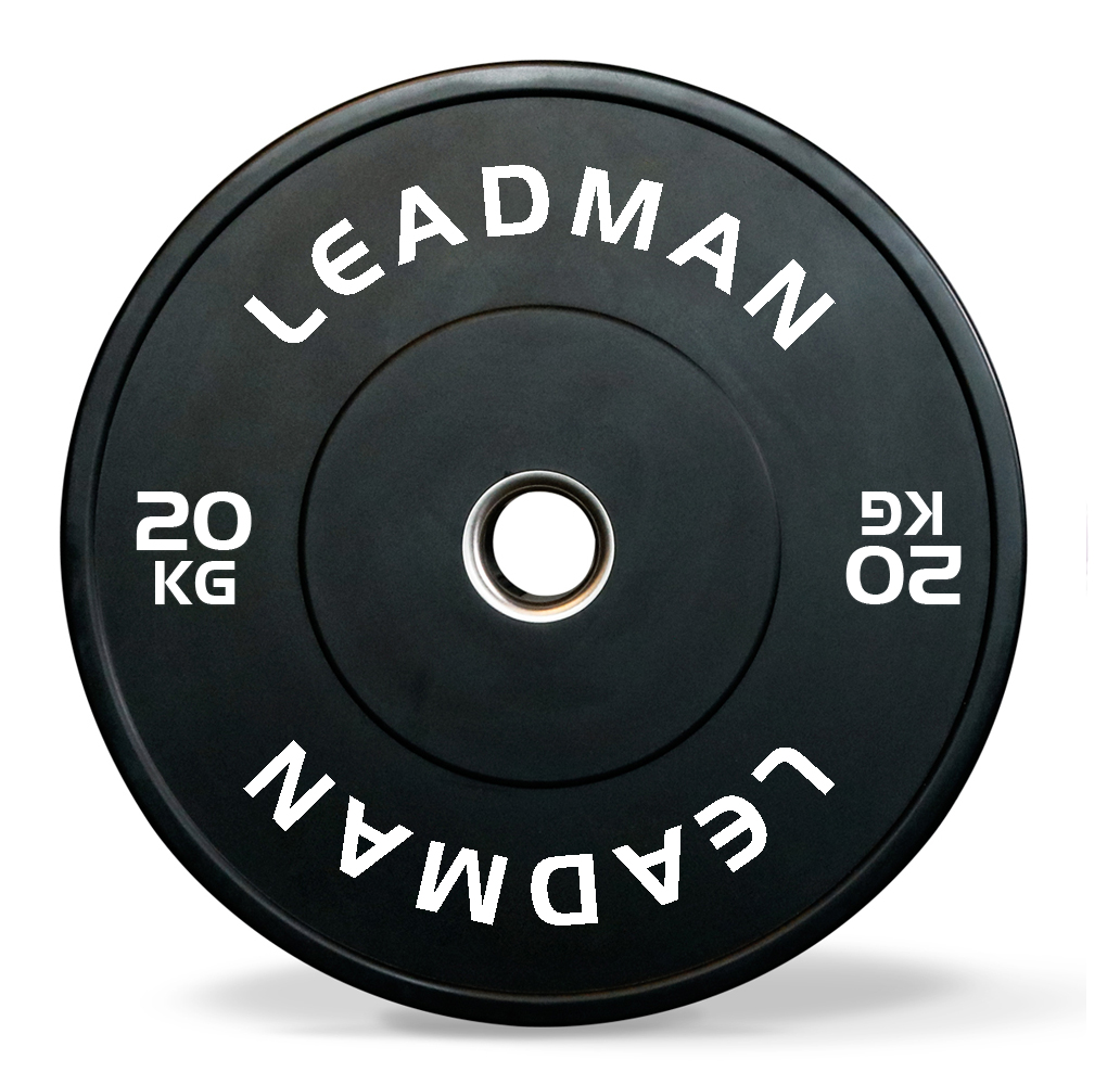 20kg Black Narrow Rubber Bumper Plate