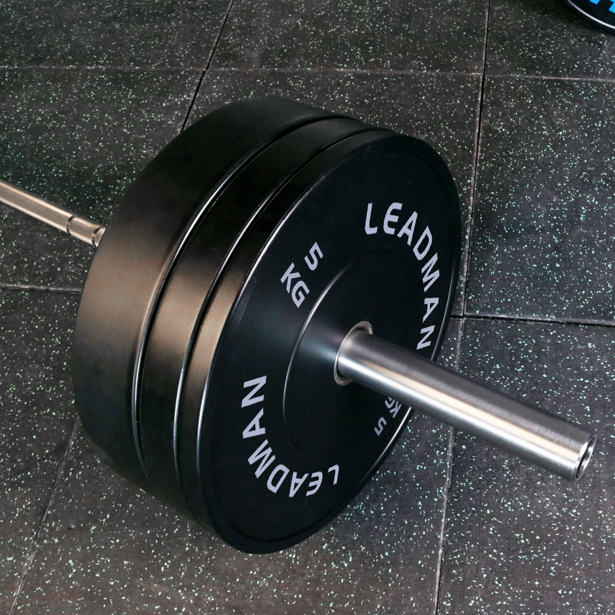 20kg Black Narrow Rubber Bumper Plate(图1)