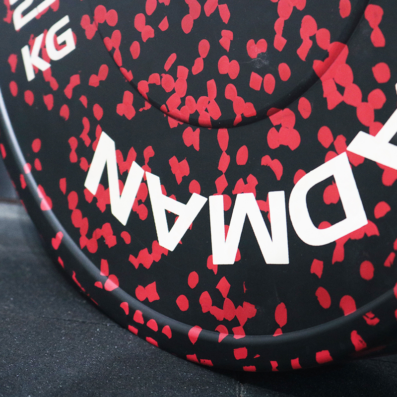Red Fleck Rubber Bumper Plate-img4