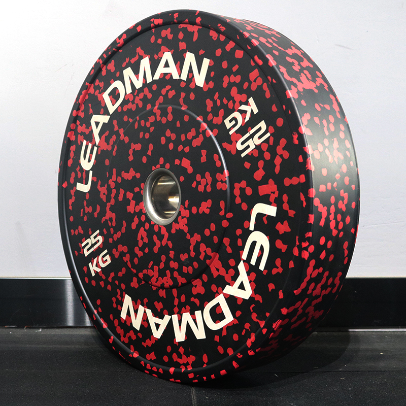 Red Fleck Rubber Bumper Plate-img3
