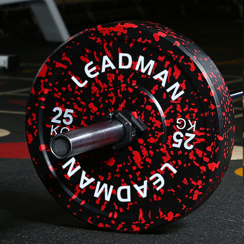 Red Fleck Rubber Bumper Plate-img7