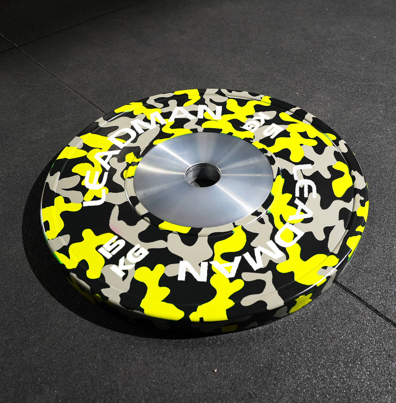 Yellow Vibrant Camo Competition Plates - 15kg-img3