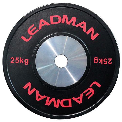 Competition Bumper Plates With Red Edge Strip - 25kg