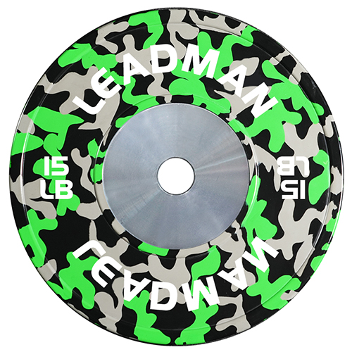 Vibrant Green Camo Competition Plates - 15LB
