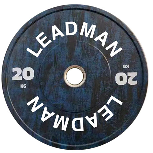 5kg Grey Wood Grain Rubber Bumper Plate-img4