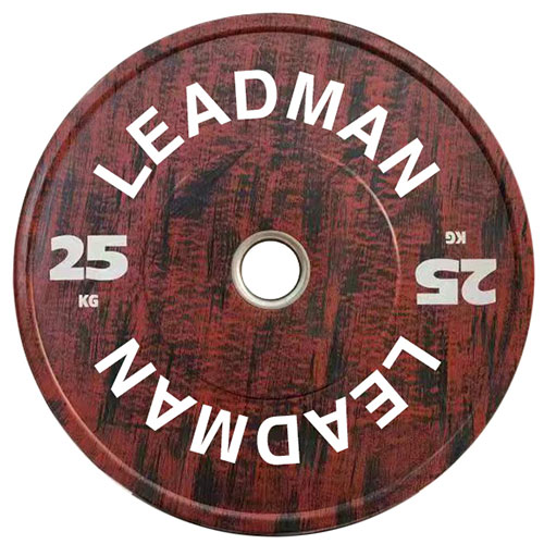 5kg Grey Wood Grain Rubber Bumper Plate-img5
