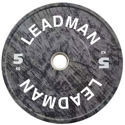 5kg Grey Wood Grain Rubber Bumper Plate-img1