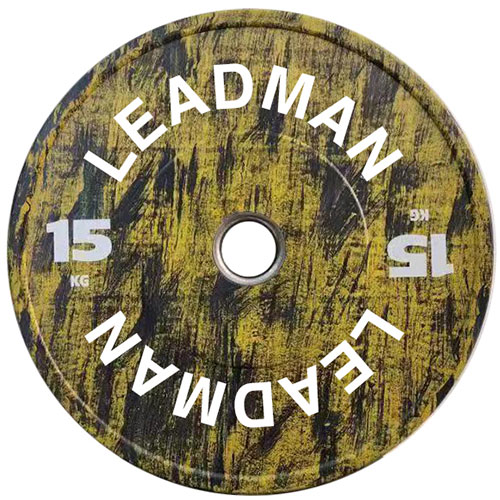 5kg Grey Wood Grain Rubber Bumper Plate-img3
