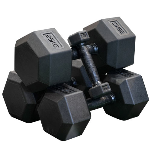 Hex Rubber Dumbbell