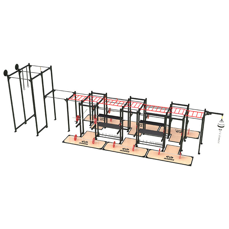 Modular Commercial Gym Rig System with Monkey Bars & Wall Ball Targets